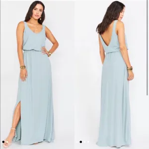 Show Me Your Mumu Kendall Maxi Dress Silver Sage (green) Crisp size L