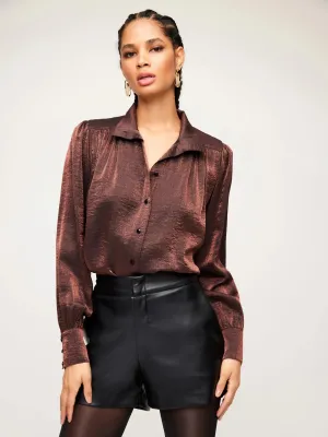 sienna shirred blouse