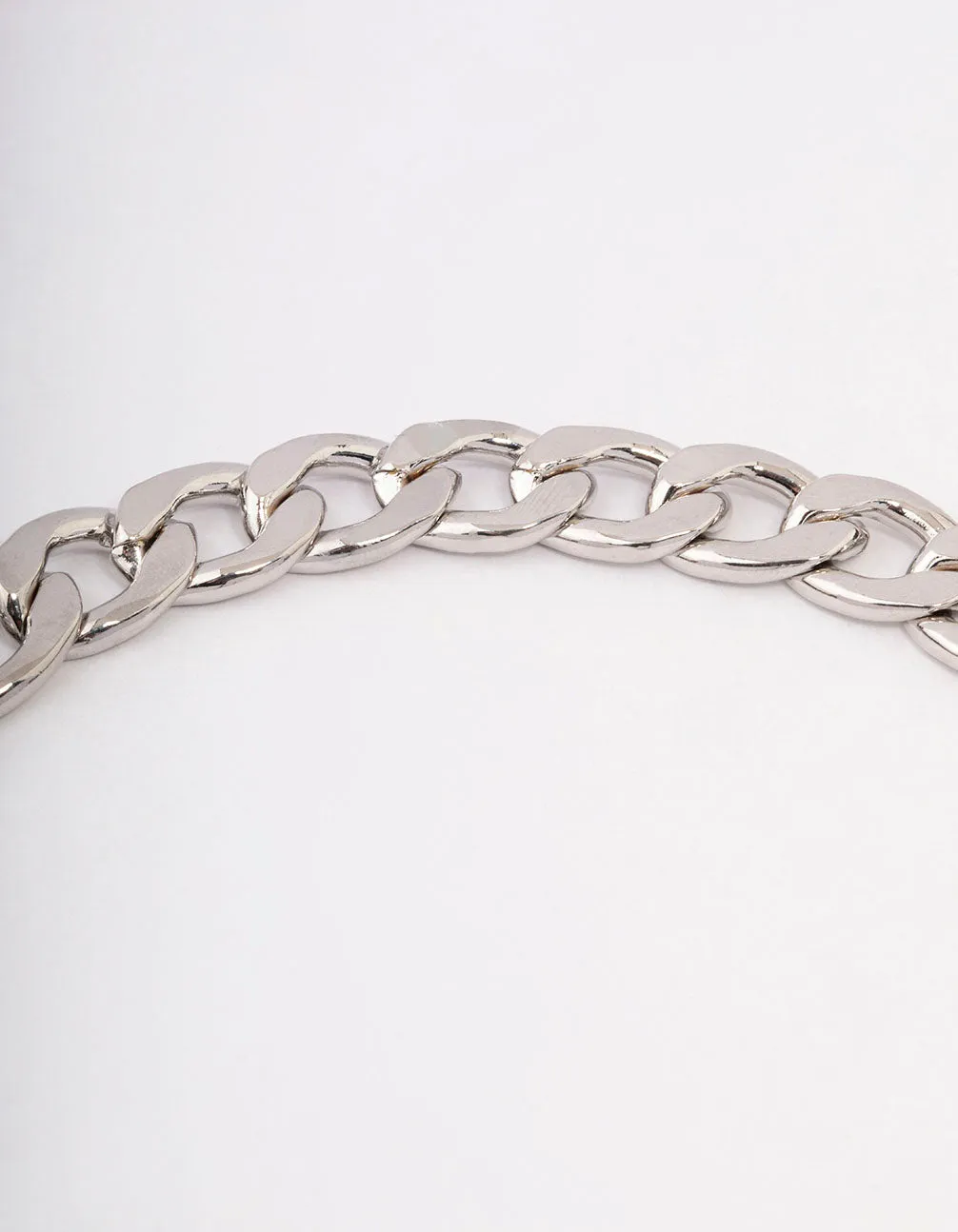 Silver Heart Chain Necklace