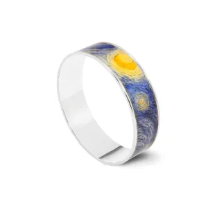 Silvertone The Starry Night Bangle Bracelet