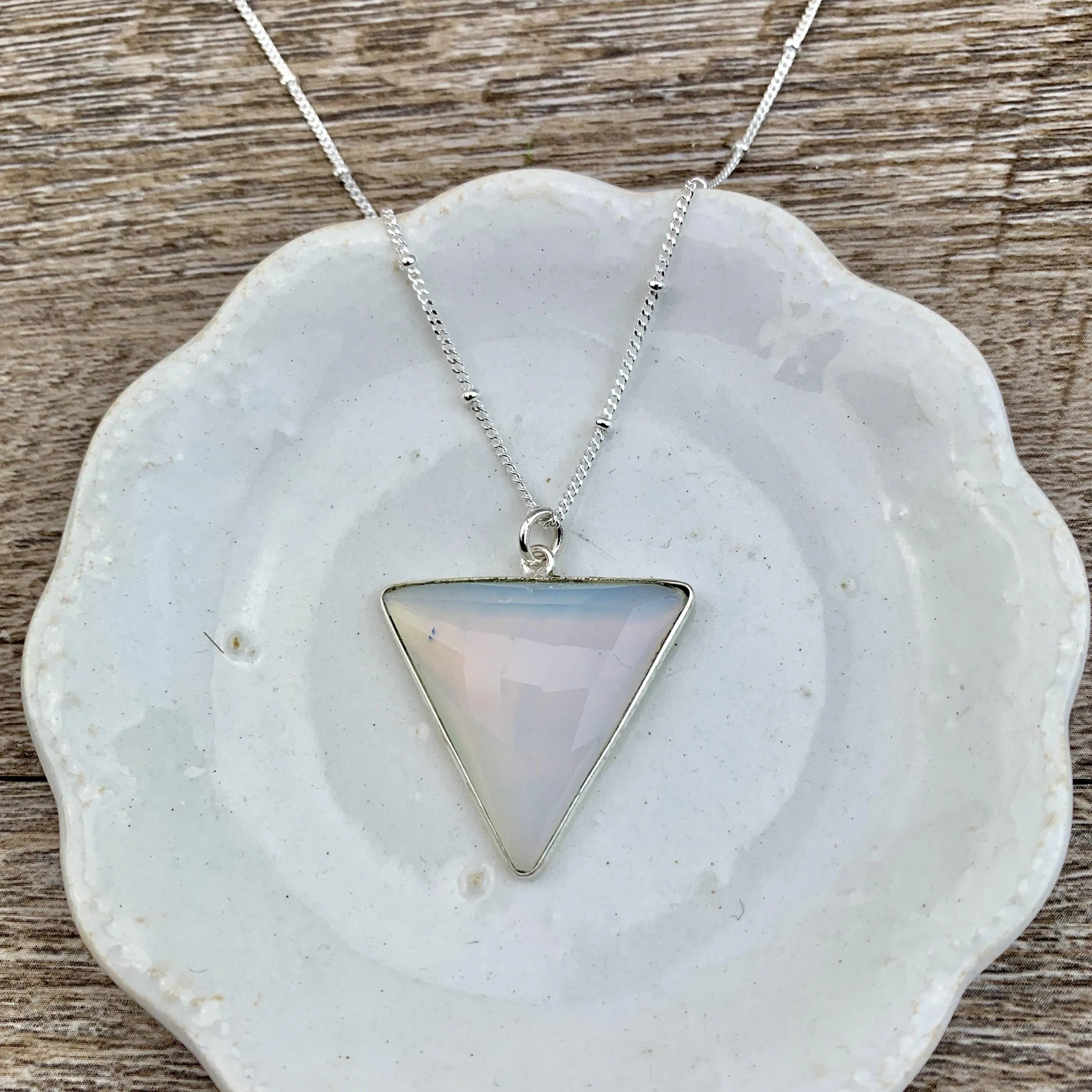 Simple Alexa Triangle Large Gem Necklace