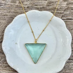 Simple Alexa Triangle Large Gem Necklace