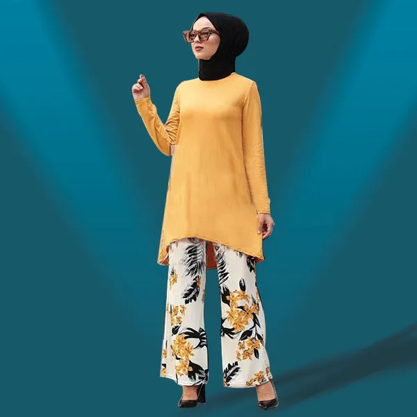 Simple Design Yellow Kurti For Womens