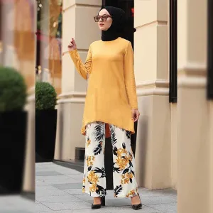 Simple Design Yellow Kurti For Womens