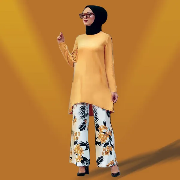 Simple Design Yellow Kurti For Womens