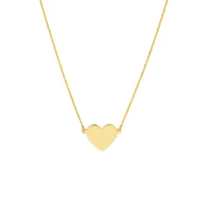 Simple Flat Heart Adjustable Necklace
