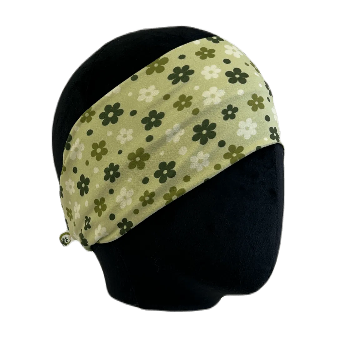Simple Green Floral Stretch Headband