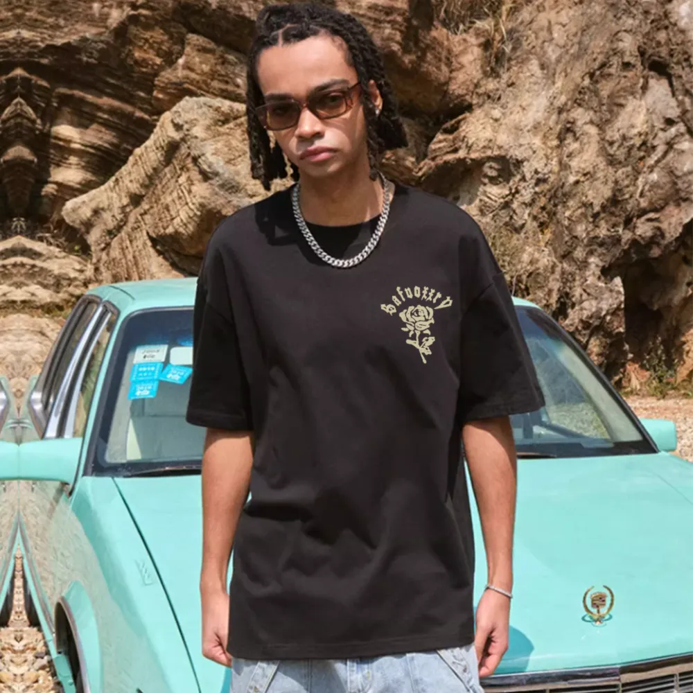 Simple Rose Letters T-Shirt