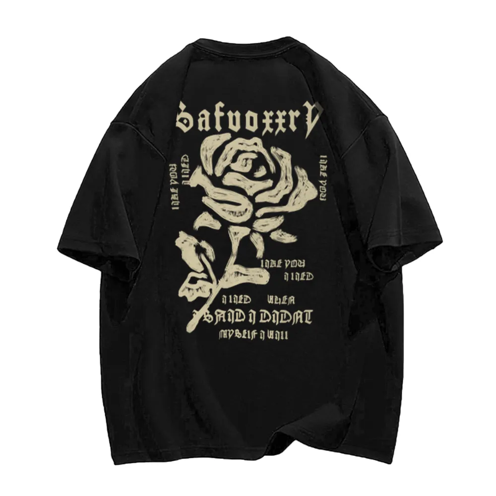 Simple Rose Letters T-Shirt