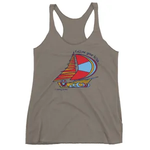 Simple Sailboat - Women's Racerback Tank