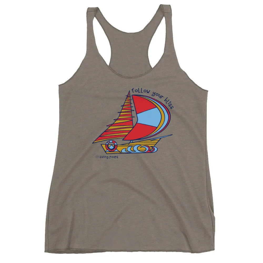 Simple Sailboat - Women's Racerback Tank