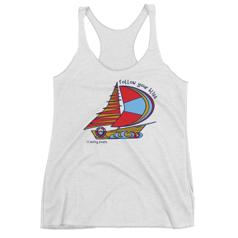 Simple Sailboat - Women's Racerback Tank