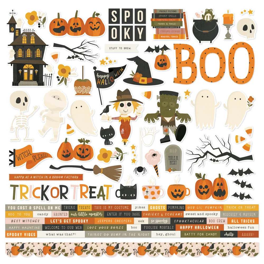 Simple Stories - FaBOOlous - 12x12 Cardstock Stickers