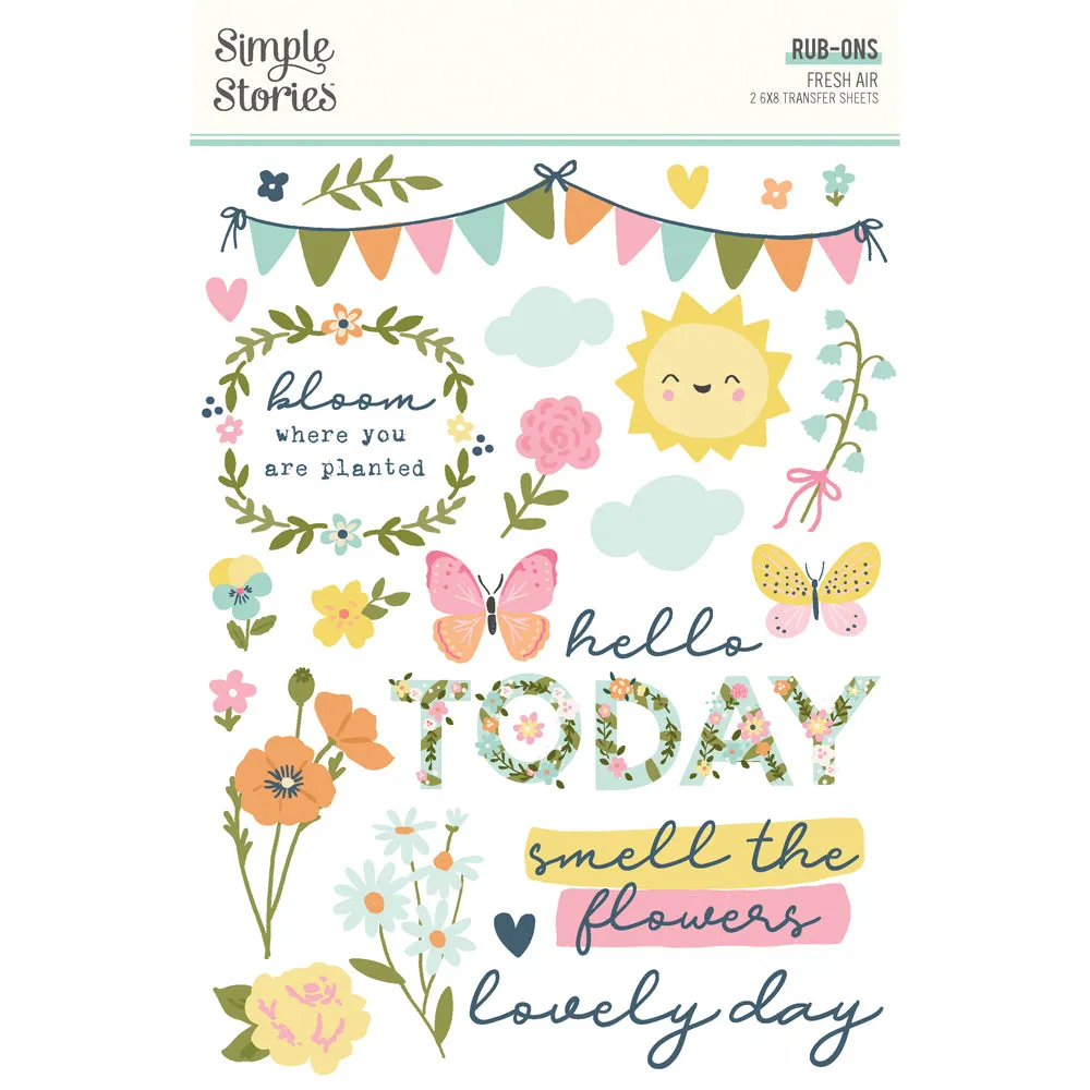 Simple Stories - Fresh Air - Rub Ons