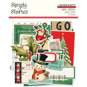 Simple Stories - Holly Jolly - Layered Bits & Pieces