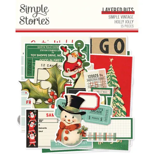 Simple Stories - Holly Jolly - Layered Bits & Pieces