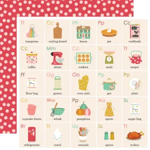 Simple Stories - What's Cookin'- 12x12 Single Sheet - Dine In