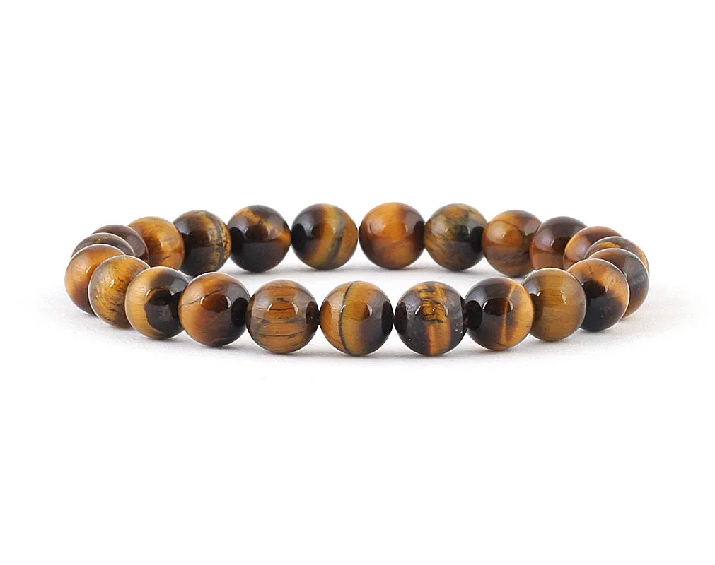 Simple tiger eye beads bracelet