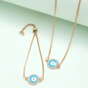 Sky Blue Evil Eye Jewel Set