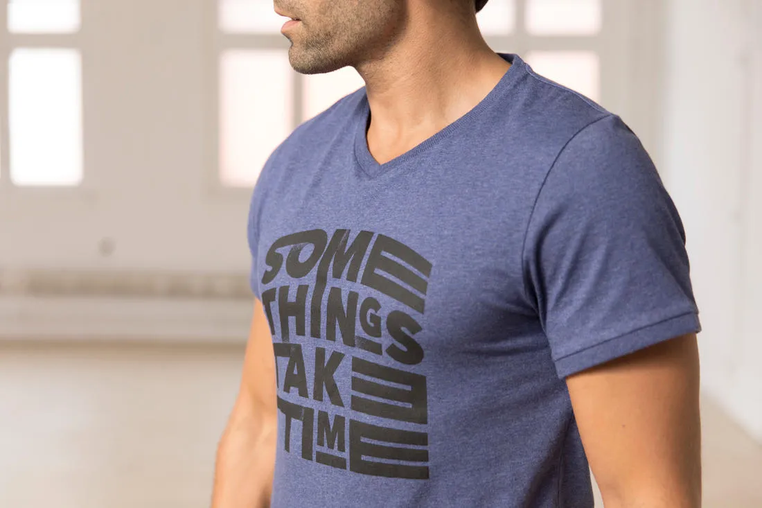 Slim-Fit Gym & Pilates T-Shirt - Burgundy Print