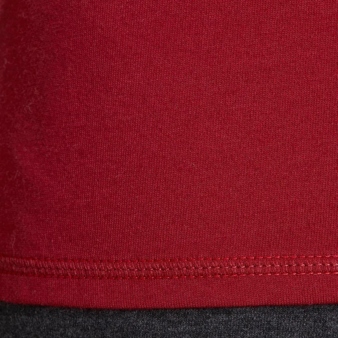 Slim-Fit Gym & Pilates T-Shirt - Burgundy Print