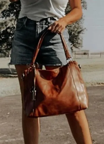 Soft Leather Purse Tote