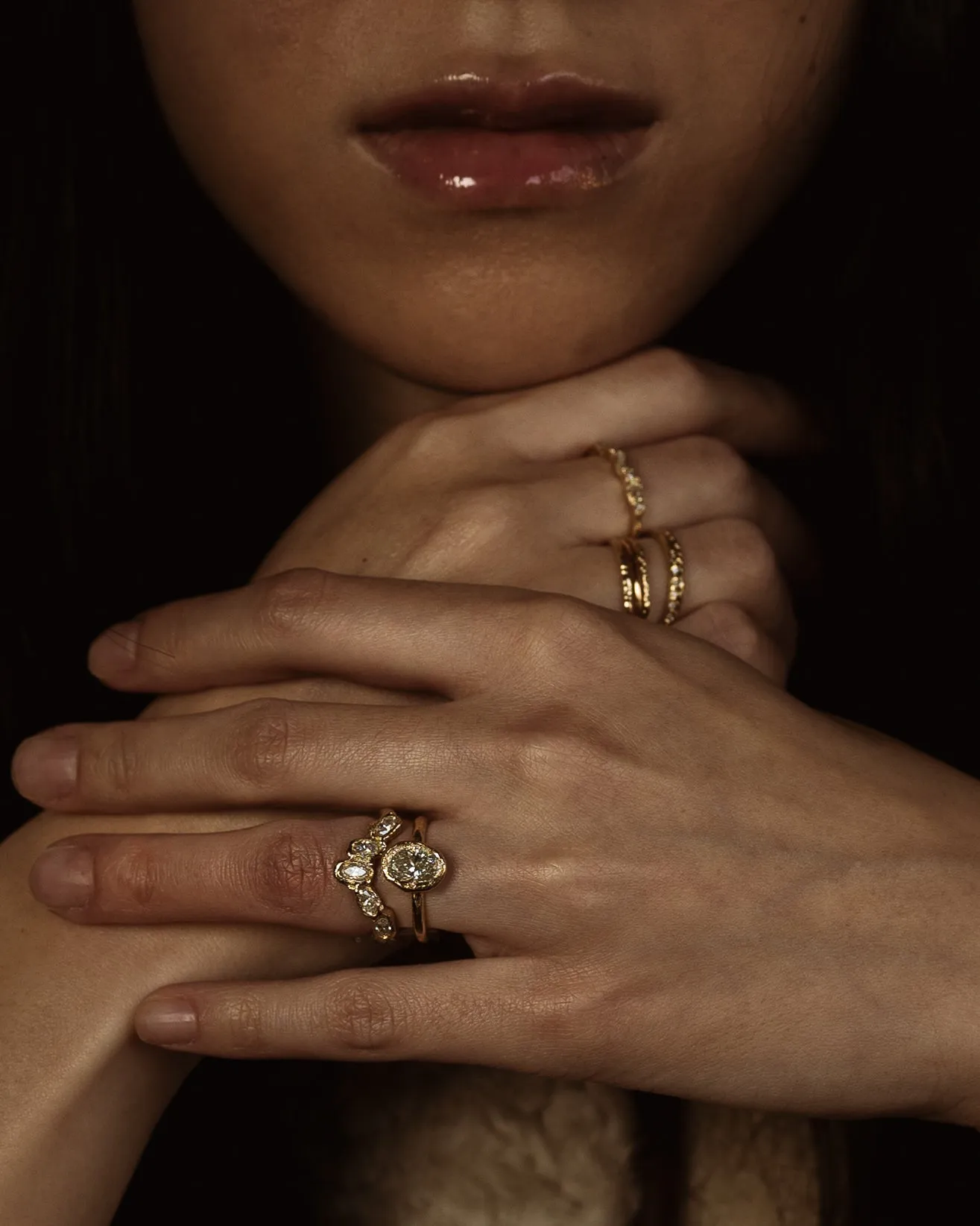 Soft Lemon Diamond Ring