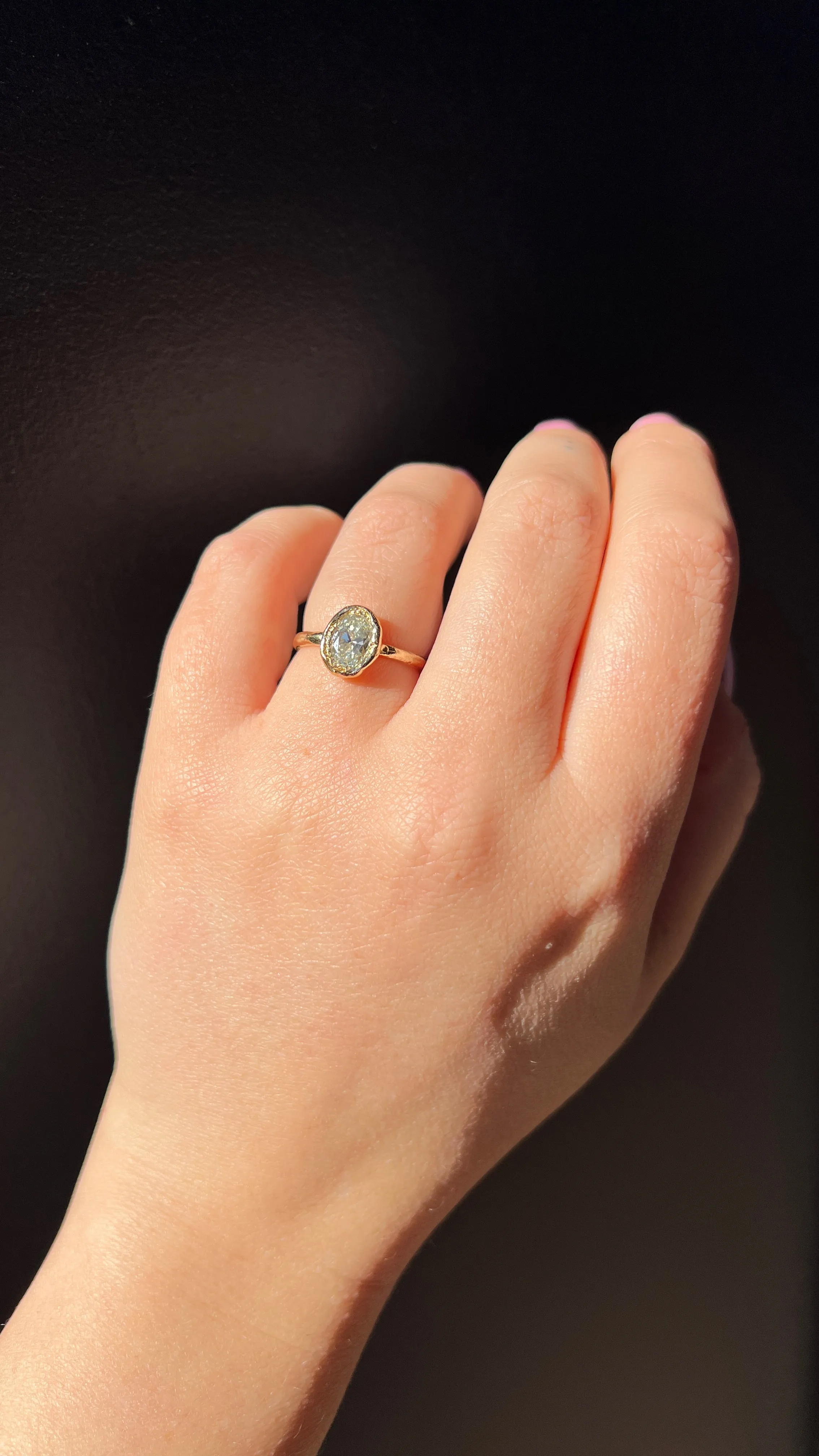 Soft Lemon Diamond Ring