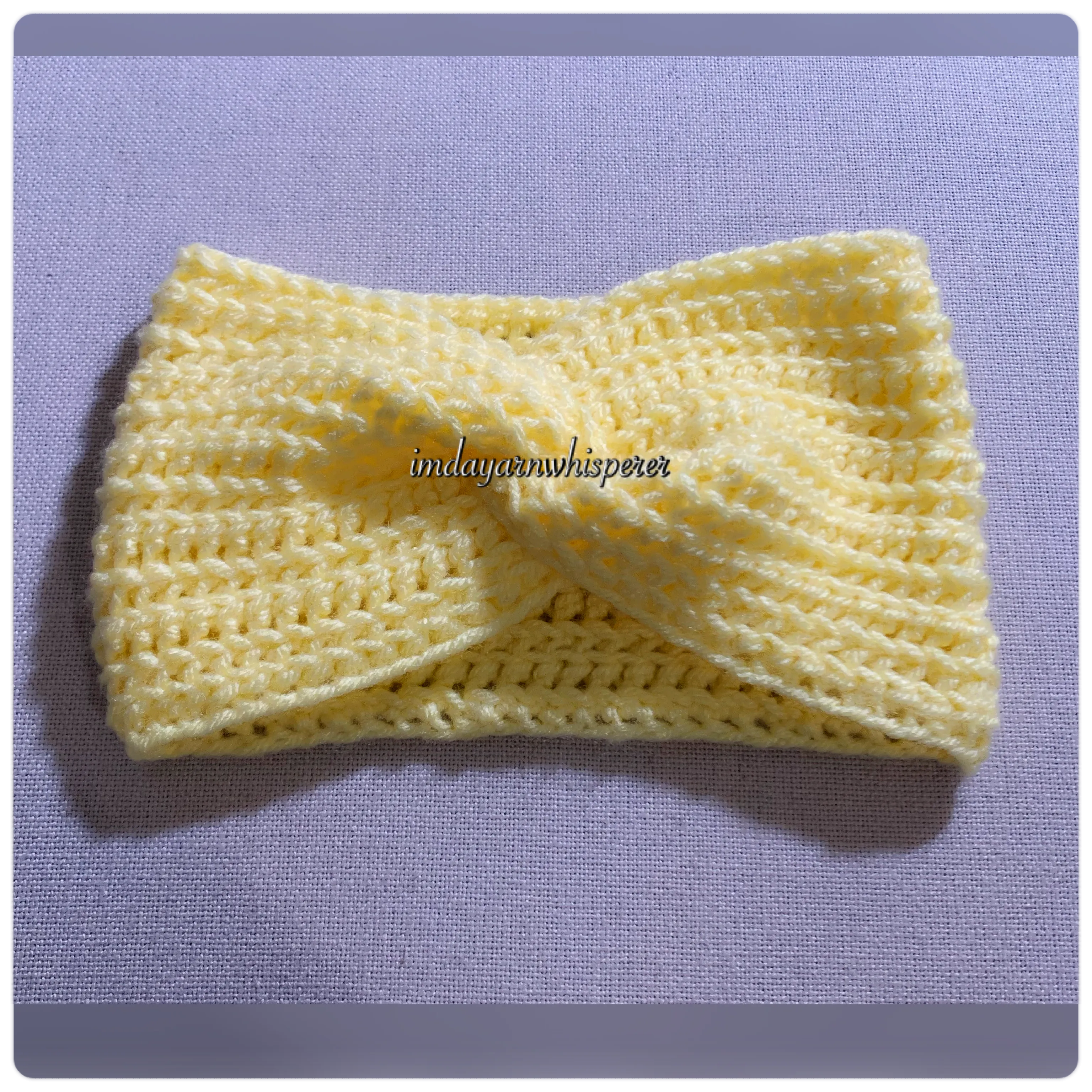 Soft Yellow Twisted Headband