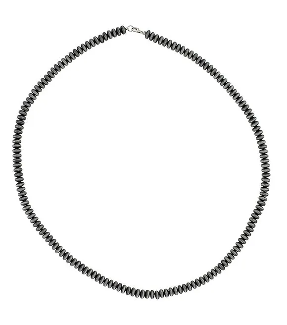 Southwestern Pewter Beaded Strand Attitude Necklace