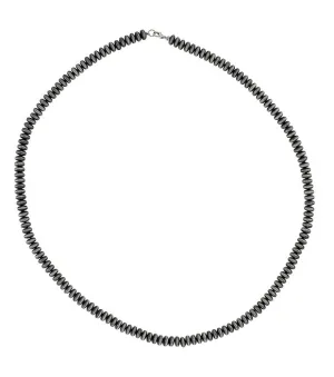 Southwestern Pewter Beaded Strand Attitude Necklace