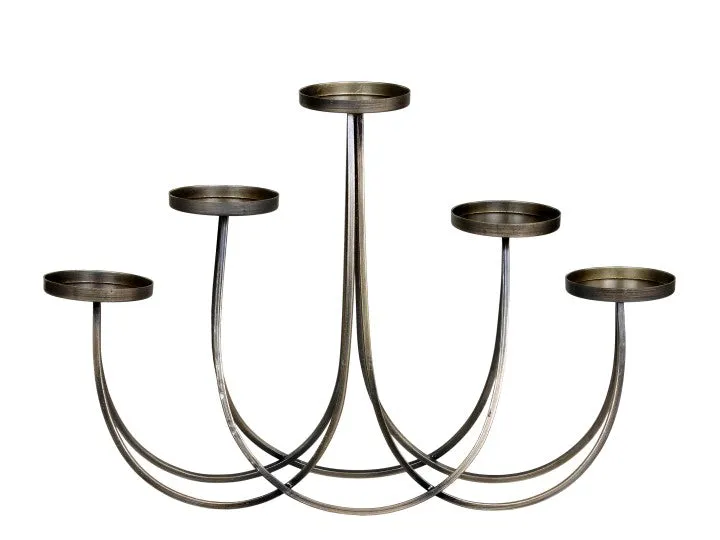 Stage m. 5 lysholdere til bloklys - Chic Antique