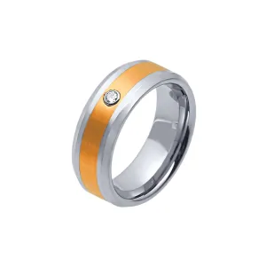 Stanton Made For Men Bezel Set Ring with 0.03ct of Laboratory Grown Diamonds in Tungsten