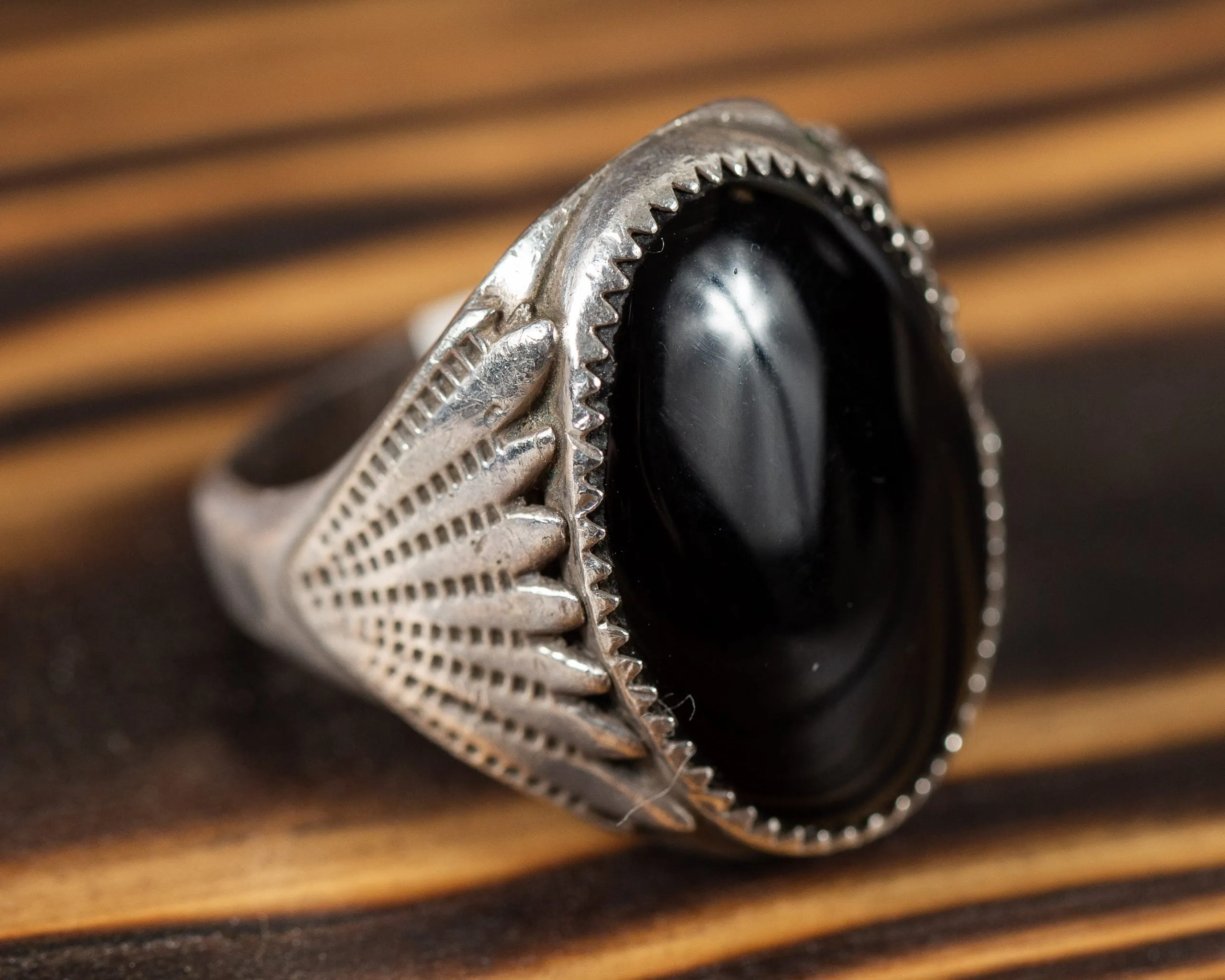 Sterling Silver and Onyx Ring