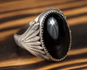 Sterling Silver and Onyx Ring