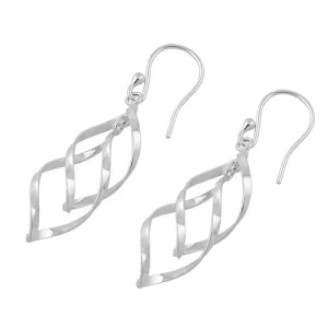 Sterling Silver Simple Dangle Hook Earrings