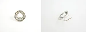 Stunning circular cut-out nose pin