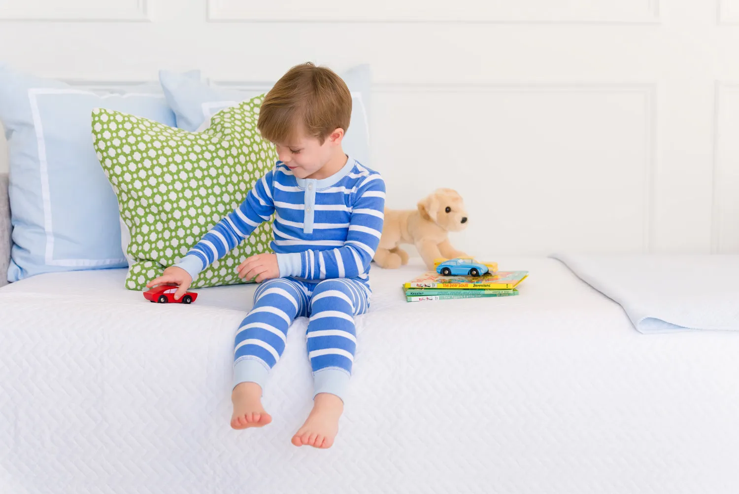 Sutton's Sweet Dream Set (Fleece) - Barbados Blue Stripe with Beale Street Blue