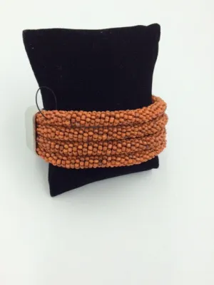 Suzie Blue Four Strand Orange Bracelet