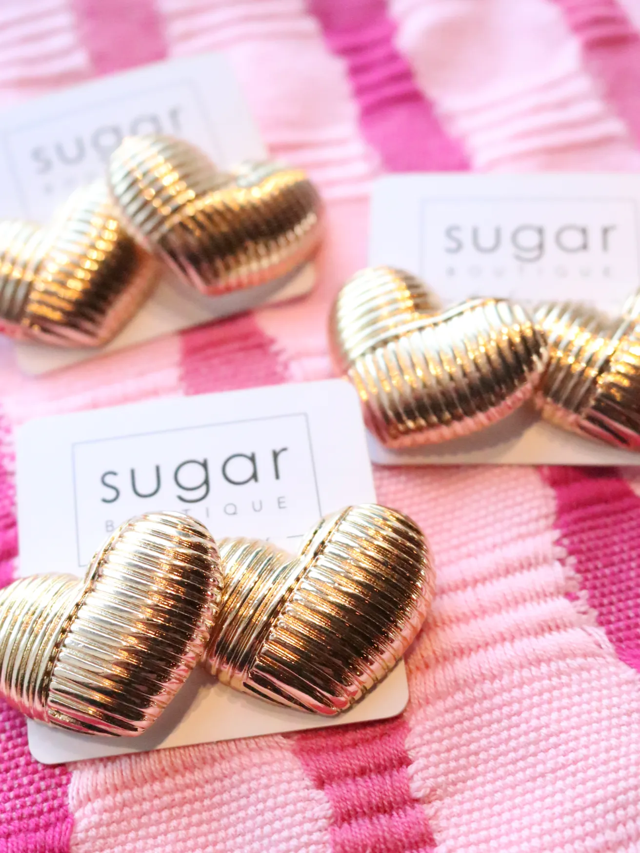 Textured Heart Earring