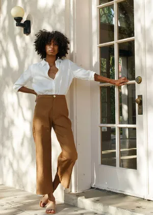 The Faye Pant in Tobacco