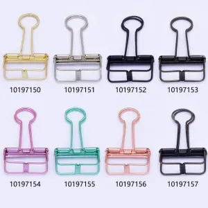 tibetara 40*19*5mm Simple metal Binder Clip Stencil Clip Frame Clip for Traveler's Notebook gold 10pcs