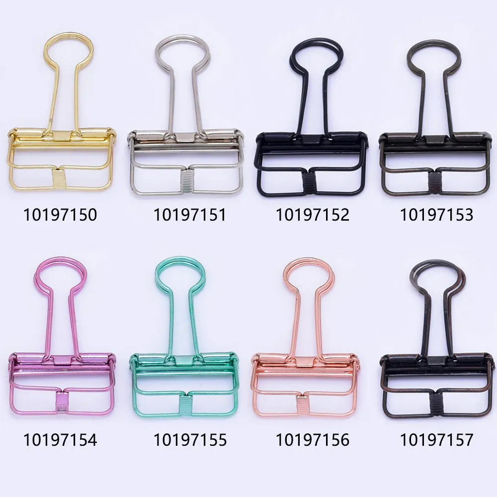 tibetara 40*19*5mm Simple metal Binder Clip Stencil Clip Frame Clip for Traveler's Notebook gold 10pcs