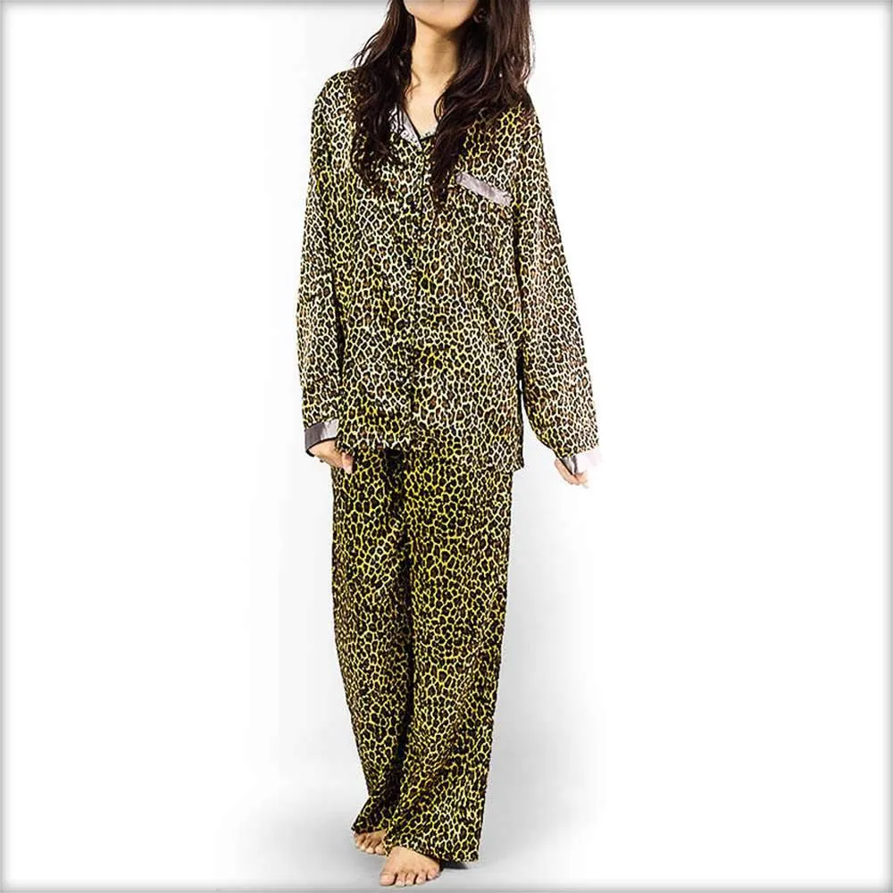 Tiger Print Polyester PJ Set