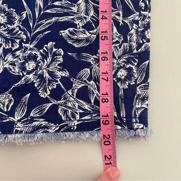 TOMMY BAHAMA Mar-A-Sketch Floral Denim Skirt