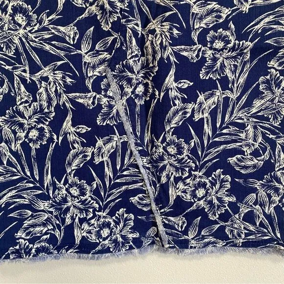TOMMY BAHAMA Mar-A-Sketch Floral Denim Skirt
