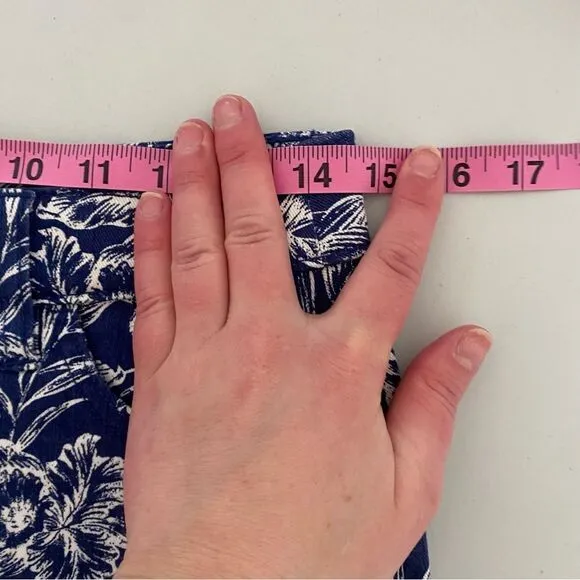 TOMMY BAHAMA Mar-A-Sketch Floral Denim Skirt