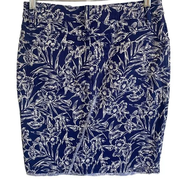 TOMMY BAHAMA Mar-A-Sketch Floral Denim Skirt