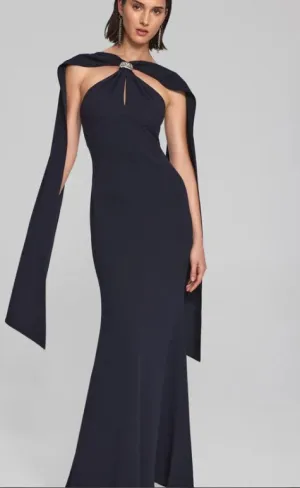 Trumpet Gown with Rhinestone Detail Style 241786