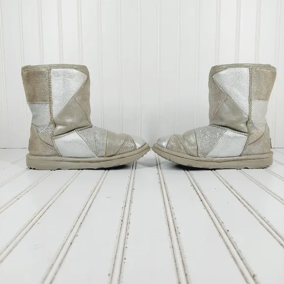 Ugg Classic Short II Gold Lined Patchwork Winter Boots K279